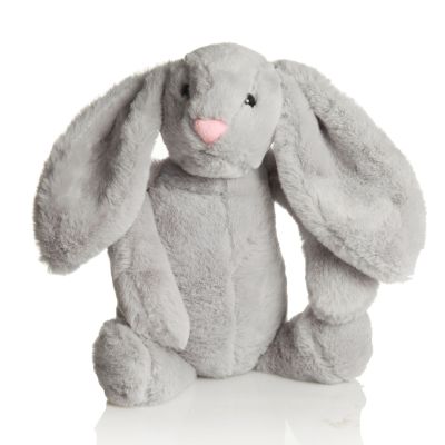 Grey Fluffy Easter Bunny