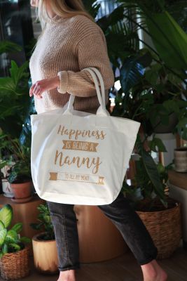 Personalised Happiness is Being a Grandma Canvas Deck Bag