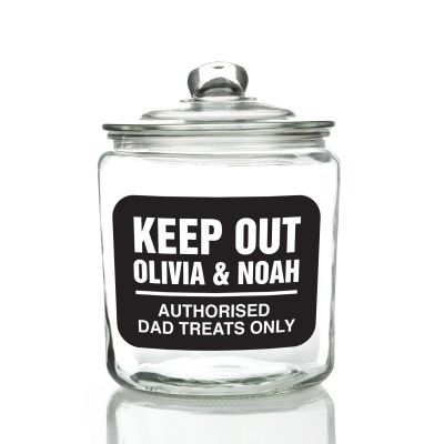 Personalised Keep Out Large Lolly Jar