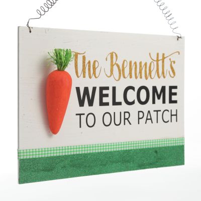 Personalised Welcome To Our Patch Easter Plaque