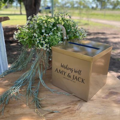 Personalised Love Story Wedding Wishing Well Box