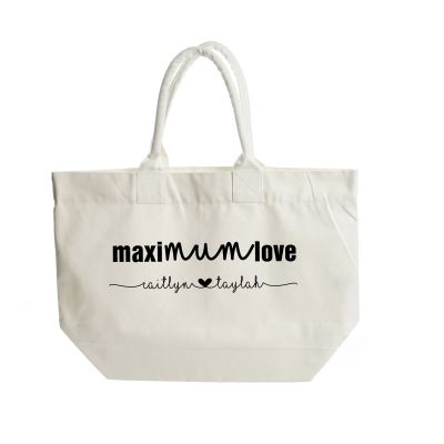 Personalised Maximum love Canvas Deck Bag