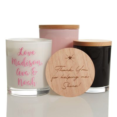 Personalised Mother's Day Scented Soy Candle - Thank You For Helping Me Shine