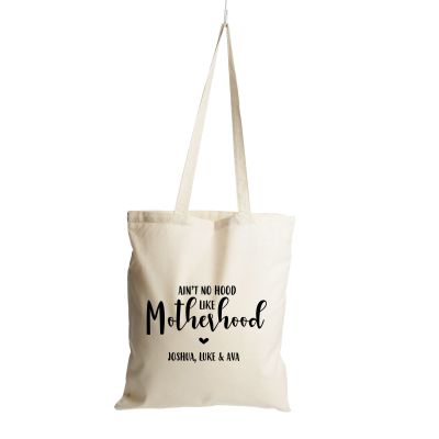 Personalised Motherhood Calico Tote Bag - Natural