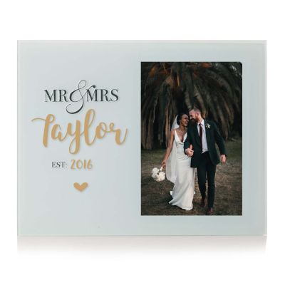 Personalised Mr & Mrs Couple Photo Frame