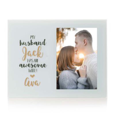 Personalised My Husband has an Awesome Wife Photo Frame