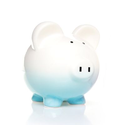 Personalised Blue Ombre Piggy Bank