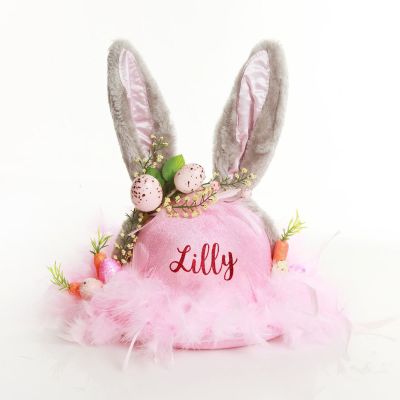 DIY Personalised Pink and Grey Easter Hat Kit