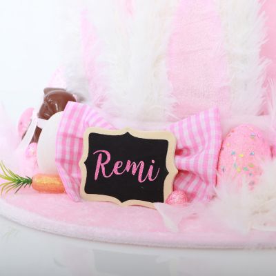 Personalised Baby Pink Easter Bunny Ears Hat