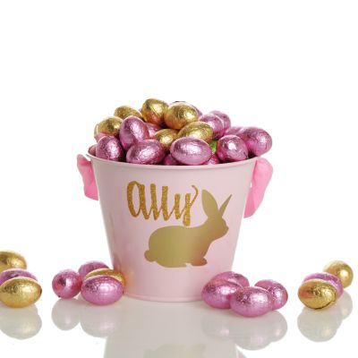 Personalised Pink Easter Bucket