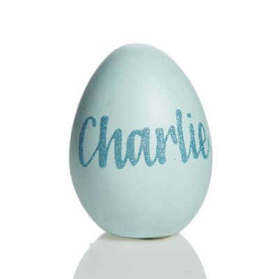 Personalised Powder Blue Blue Easter Egg