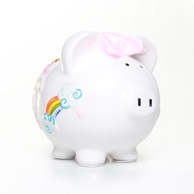 Personalised Rainbows & Unicorns Piggy Bank