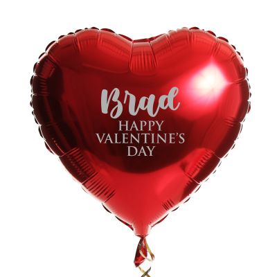 Personalised Red Heart Foil Balloon