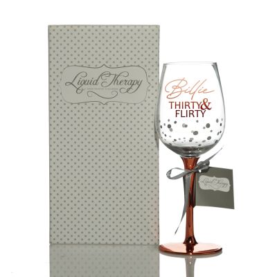 Personalised 30th Birthday Wine Glass - Thirty & Flirty