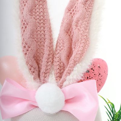 Personalised Small White and Pink Bunny Ears Easter Hat
