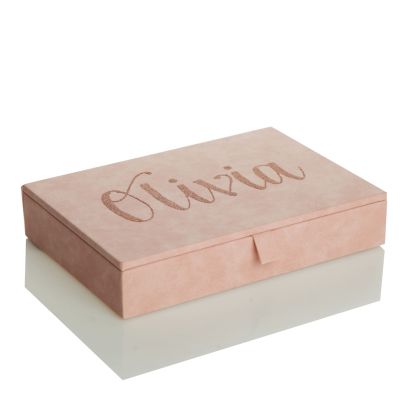 Personalised Small Pink Jewellery Box
