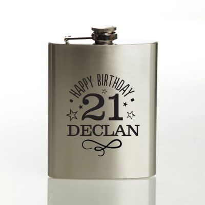 Personalised Birthday Stainless Steel Hip Flask