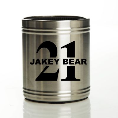 Personalised 21st Birthday Stainless Steel Stubby Cooler