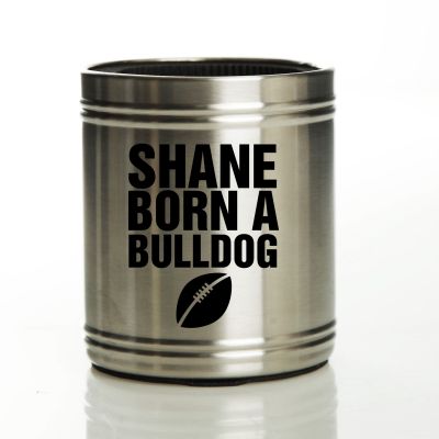 Personalised Football Fan Stainless Steel Stubby Cooler