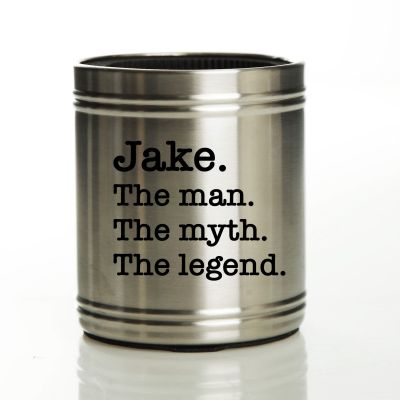 Personalised Man Myth Legend Stainless Steel Stubby Cooler