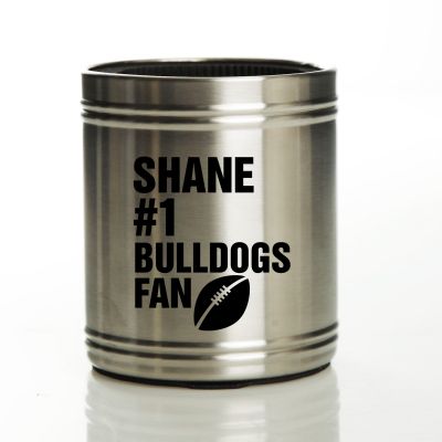 Personalised Number 1 Soccer Fan Stainless Steel Stubby Cooler