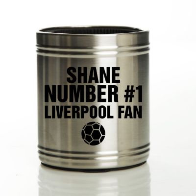 Personalised Number 1 Soccer Fan Stainless Steel Stubby Cooler