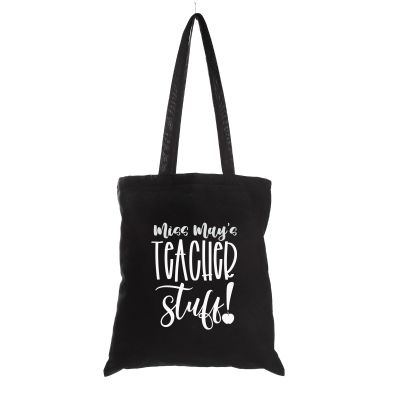 Personalised Teacher Stuff Calico Tote Bag