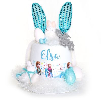 Personalised White Frozen Easter Hat