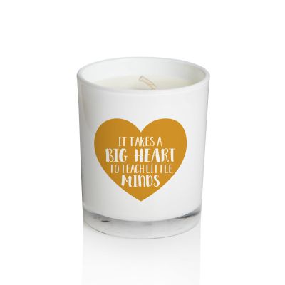 Personalised White Soy Candle - Big Heart to Teach Little Minds