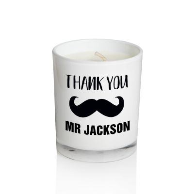 Personalised White Soy Candle - Thank You