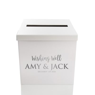 Personalised Love Story Wedding Wishing Well Box