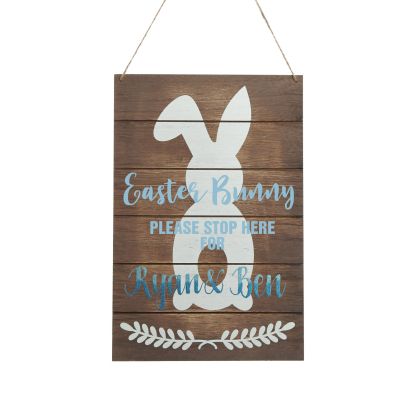 Personalised Easter Bunny Wall Hanging Plaque