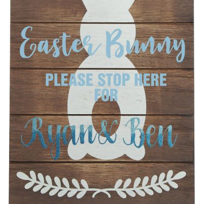 Personalised Easter Bunny Wall Hanging Plaque