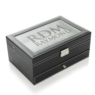 Personalised Deluxe Watch Box - with Jewellery Drawer