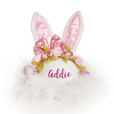 Personalised Pink Bow Easter Hat