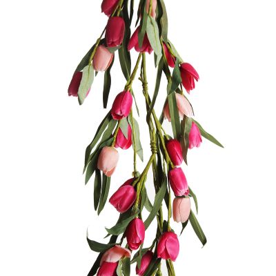 Pink Tulip & Eucalyptus Garland