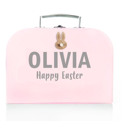 Personalised Pink Easter Suitcase Keepsake Box