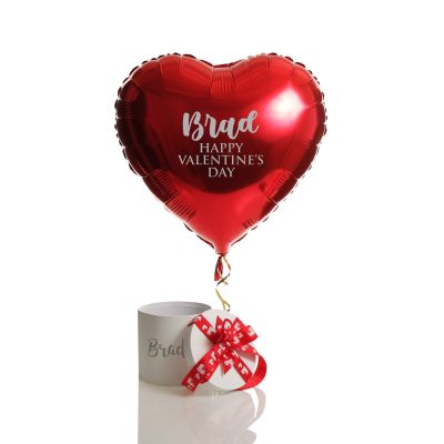 Personalised Red Heart Foil Balloon