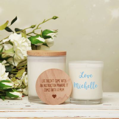 Personalised Mother's Day Scented Soy Candle - Life Comes with a Mum