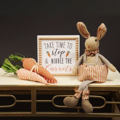 Time To Nibble The Carrots Easter Sign