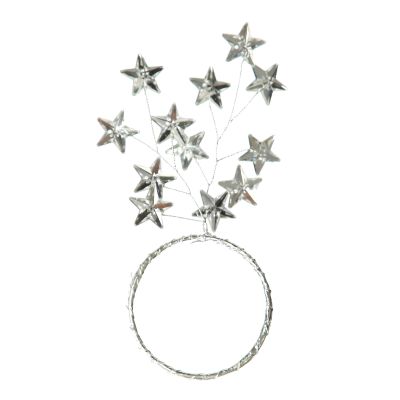 Silver Star Napkin Rings - Pack of 4