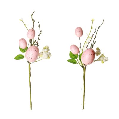 Speckled Egg and Berry Easter Pick - Set of 2 
