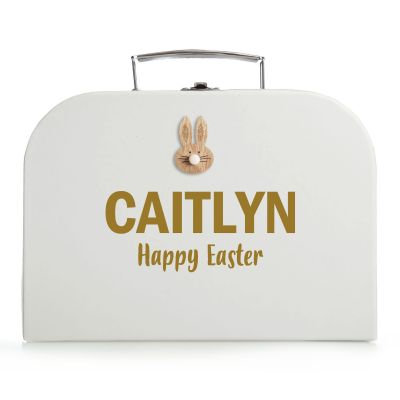 Personalised White Easter Suitcase Keepsake Box